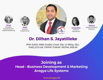 Dr. Dilhan S. Jayatilleke Joined As Head – Business Development & Marketing